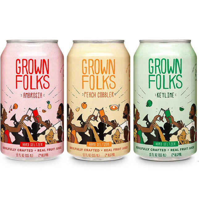 Grown Folks Hard Seltzer Variety Pack 6/355ml - Uptown Spirits
