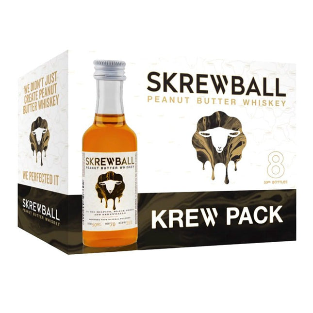 Skrewball Peanut Butter Whisky Mini Shot 8/50ml - Uptown Spirits