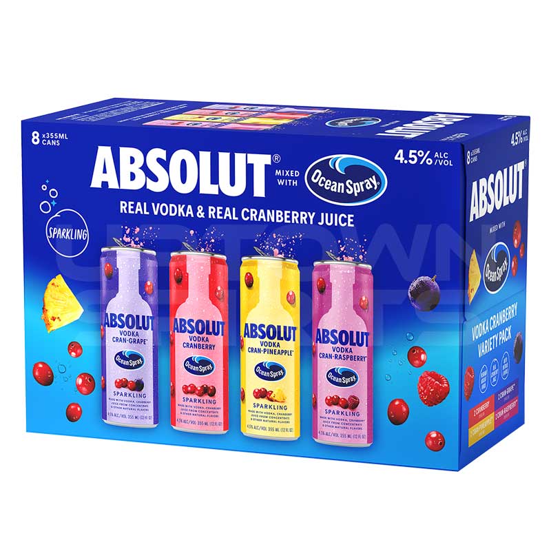 Absolut Ready to Drink Cocktails Variety Pack 355ml 8 Pack