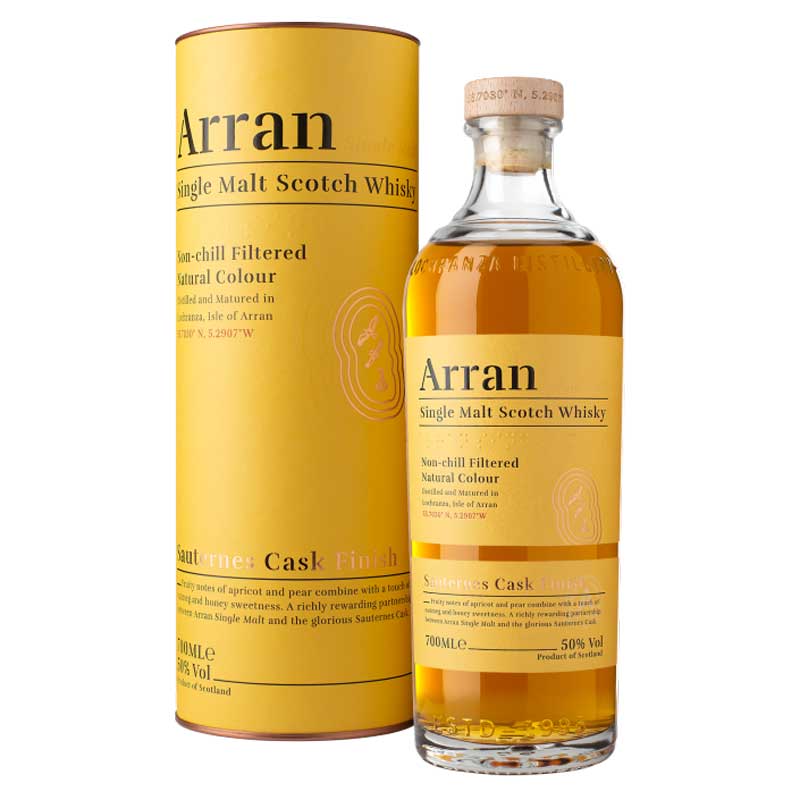 Arran Sauternes Cask Finish Single Malt Scotch Whisky 700ml – Uptown Spirits