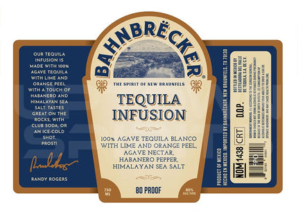 Bahnbrecker Infusion Flavored Tequila 750ml - Uptown Spirits