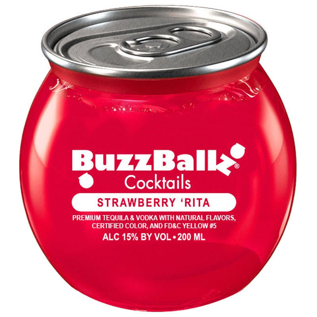 BuzzBallz Strawberry Rita Cocktails Full Case 24/200ml - Uptown Spirits