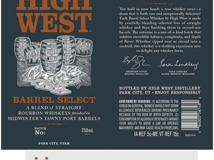 High West Finished in Midwinter's Tawny Port Barrels Bourbon Whiskey 750ml - Uptown Spirits