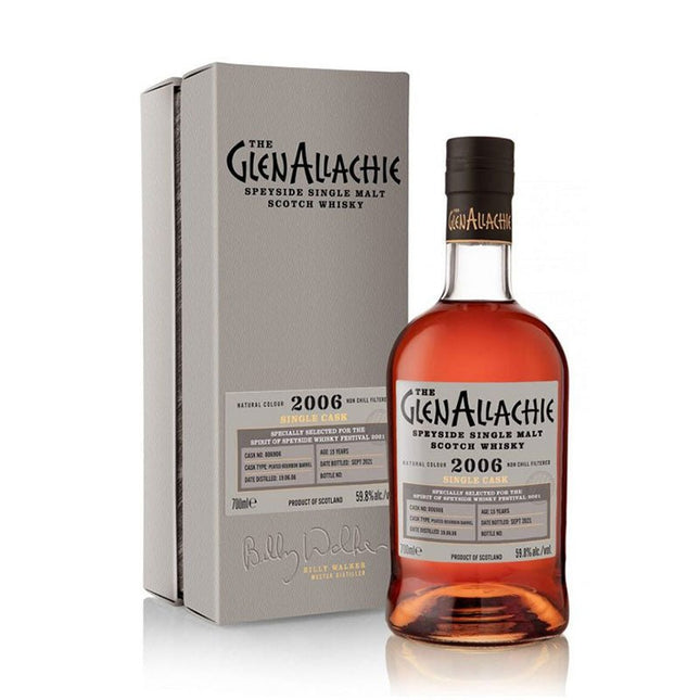 The GlenAllachie Single Casks 2006 Peated Bourbon Barrel Scotch Whisky 750ml - Uptown Spirits