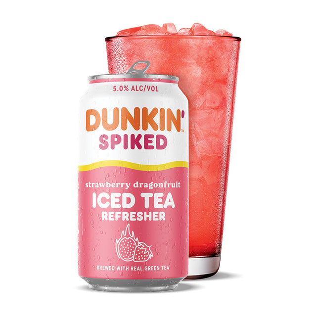 Dunkin Spiked Strawberry Dragonfruit Iced Tea Refresher 19.2oz