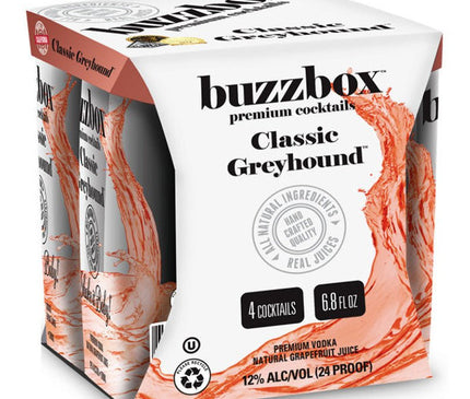 Buzzbox Classic Greyhound Vodka Cocktail 4/200ml - Uptown Spirits