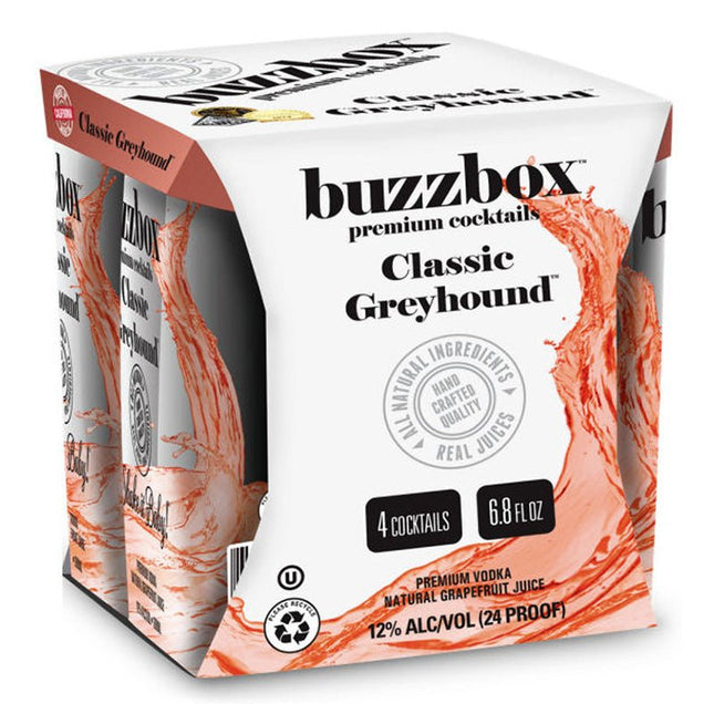 Buzzbox Classic Greyhound Vodka Cocktail 4/200ml - Uptown Spirits