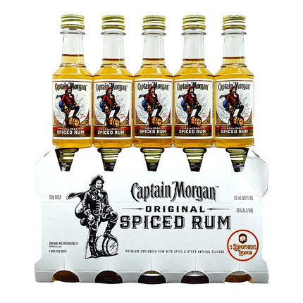 Captain Morgan Spiced Rum Mini Shot 10/50ml - Uptown Spirits