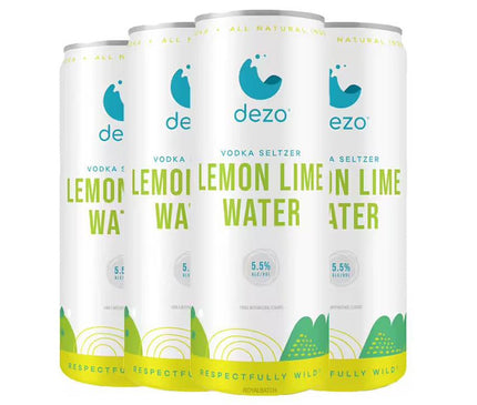 Dezo Lemon Lime Water Vodka Seltzer 4/355ml - Uptown Spirits