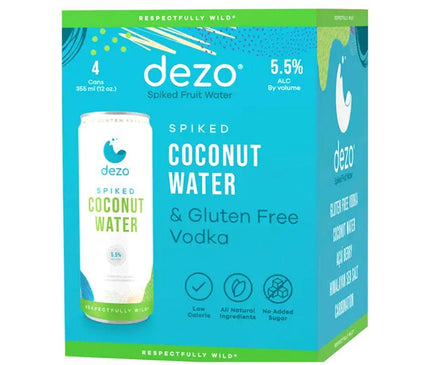 Dezo Spiked Coconut Water Cocktail 4/355ml - Uptown Spirits