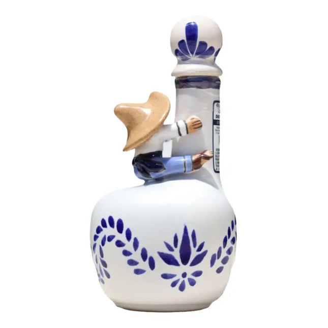 Don Pipocho White and Blue Ceramic Extra Anejo Tequila 750ml - Uptown Spirits