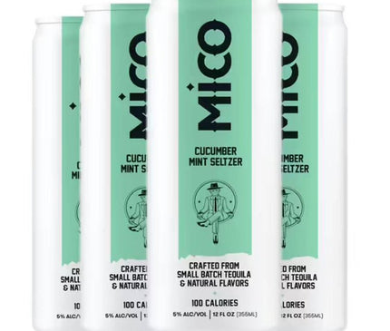 Mico Cucumber Mint Seltzer Tequila Cocktail 4/355ml - Uptown Spirits