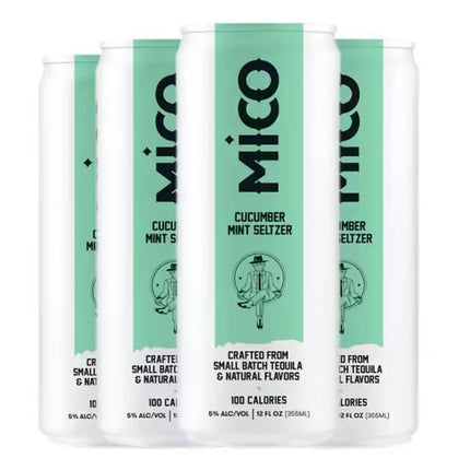 Mico Cucumber Mint Seltzer Tequila Cocktail 4/355ml - Uptown Spirits