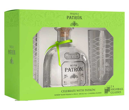 Patron Silver Highball Gift Set Tequila 750ml - Uptown Spirits