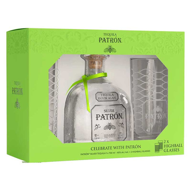 Patron Silver Highball Gift Set Tequila 750ml - Uptown Spirits