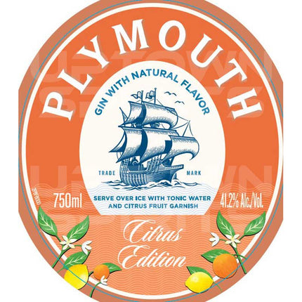 Plymouth Citrus Edition Gin 750ml - Uptown Spirits