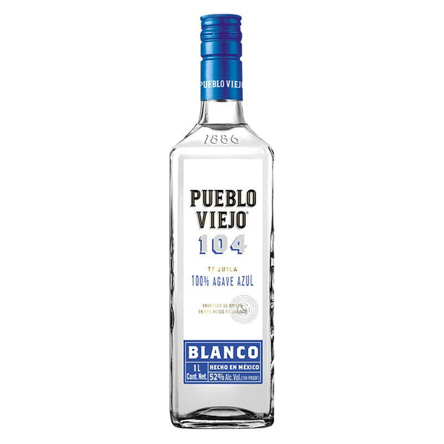 Pueblo Viejo 104 Blanco Tequila 1L - Uptown Spirits