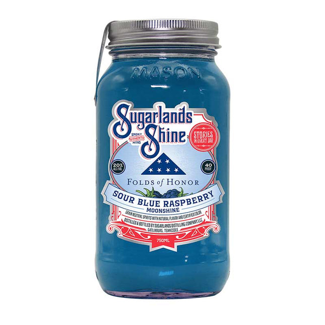 Sugarlands Folds of Honor Sour Blue Raspberry Moonshine 750ml - Uptown Spirits