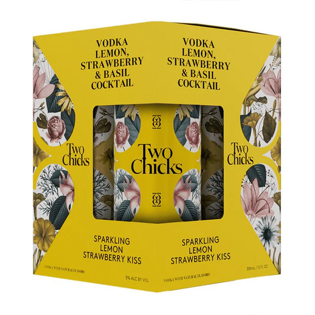 Two Chicks Lemon Strawberry Kiss Vodka Sparkling Cocktail 4/355ml - Uptown Spirits