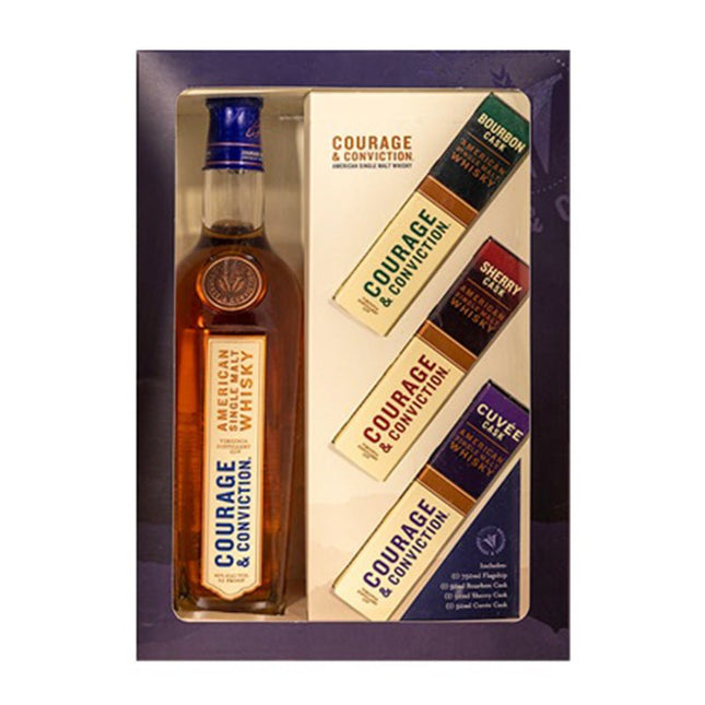 Virginia Distillery Courage and Conviction American Whiskey 750ml and Mini Shots 3/50ml - Uptown Spirits