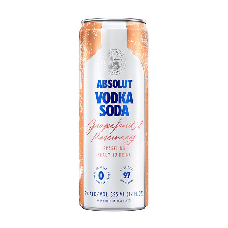 Absolut Soda Grapefruit & Rosemary Vodka 4/355ml - Uptown Spirits