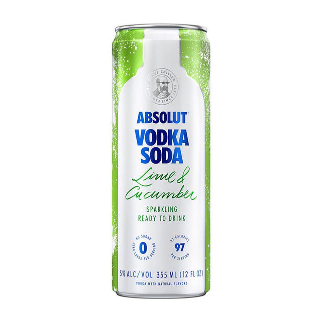 Absolut Soda Lime & Cucumber Vodka 4/355ml - Uptown Spirits