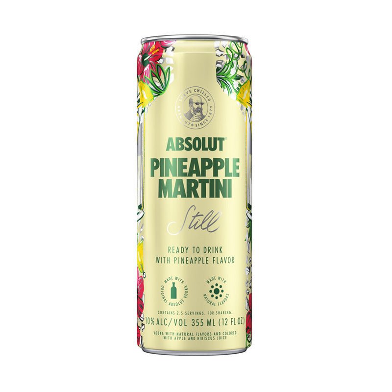 Absolut Still Pineapple Martini Vodka Full Case 24/355ml - Uptown Spirits