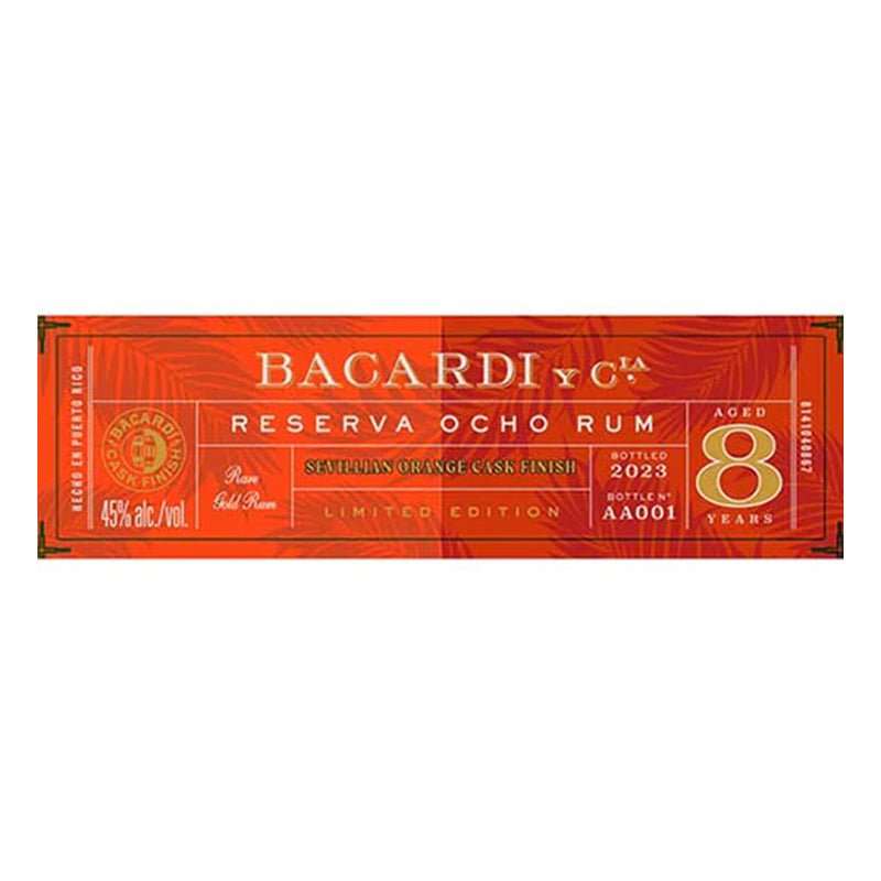 Bacardi 8 Year Reserva Ocho Orange Cask Finish Rum 750ml - Uptown Spirits