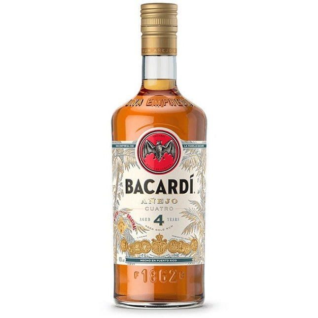 Bacardi Anejo Cuatro 4 Year Gold Rum 750ml - Uptown Spirits