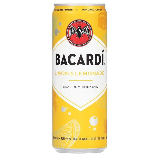 Bacardi Lemon & Lemonade Real Rum Cocktail 4/355ml - Uptown Spirits