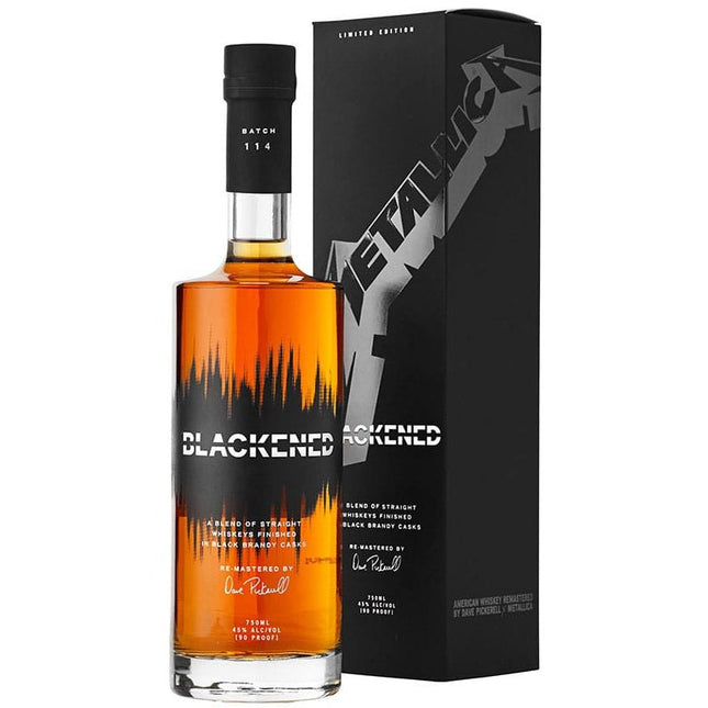 Blackened Black Album Batch 114 Metallica Whiskey Limited Edition 750ml - Uptown Spirits