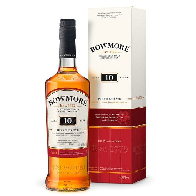 Bowmore 10 Year Islay Single Malt Scotch Whiskey 750ml - Uptown Spirits