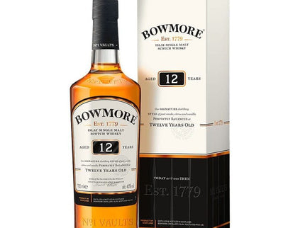 Bowmore 12 Year Islay Single Malt Scotch Whiskey 750ml - Uptown Spirits