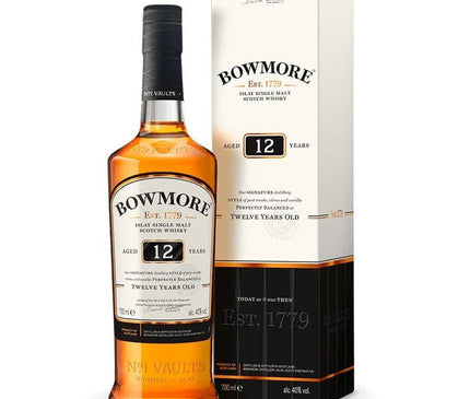 Bowmore 12 Year Islay Single Malt Scotch Whiskey 750ml - Uptown Spirits