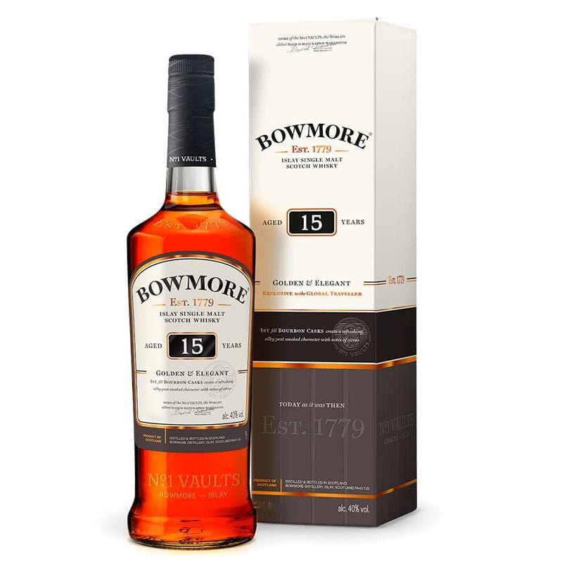 Bowmore 15 Year Islay Single Malt Scotch Whiskey 750ml - Uptown Spirits