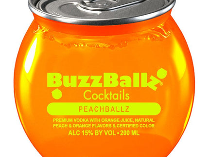 BuzzBallz Peachballz Cocktails Full Case 24/200ml - Uptown Spirits