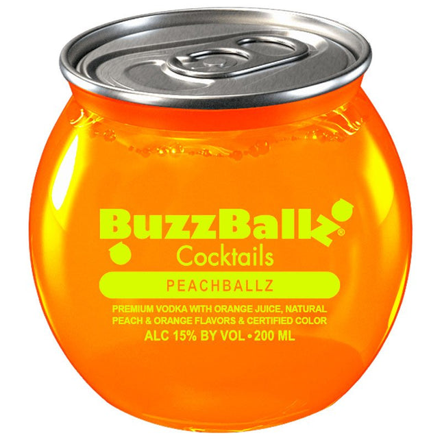 BuzzBallz Peachballz Cocktails Full Case 24/200ml - Uptown Spirits