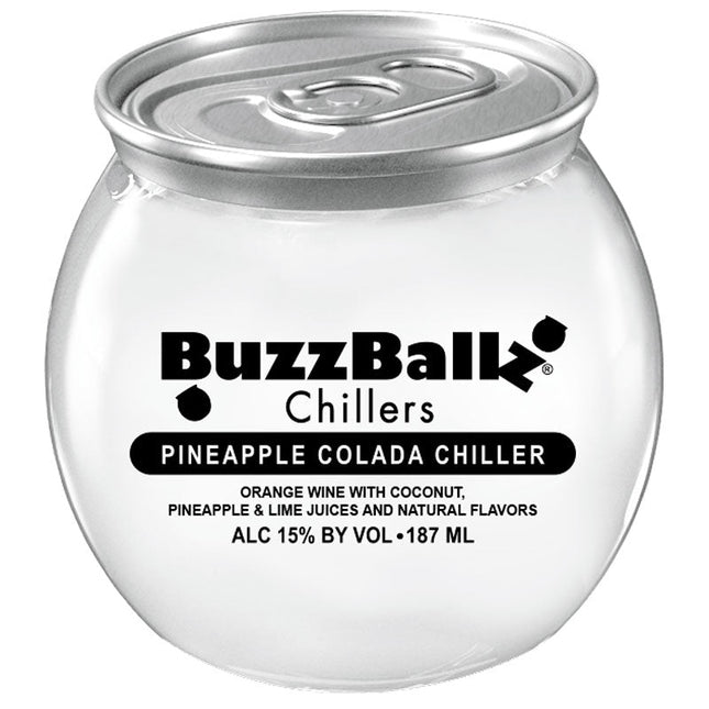 BuzzBallz Pineapple Colada Chillers Full Case 24/187ml - Uptown Spirits
