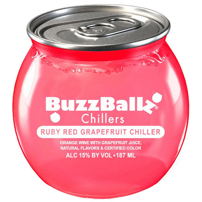 BuzzBallz Ruby Red Grapefruit Chillers 187ml - Uptown Spirits