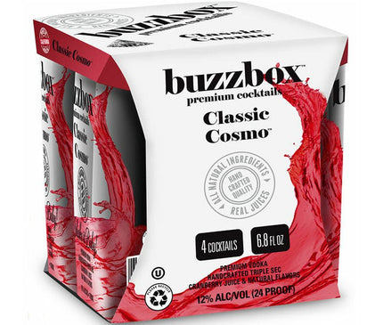Buzzbox Classic Cosmo Cocktails 4/200ml - Uptown Spirits