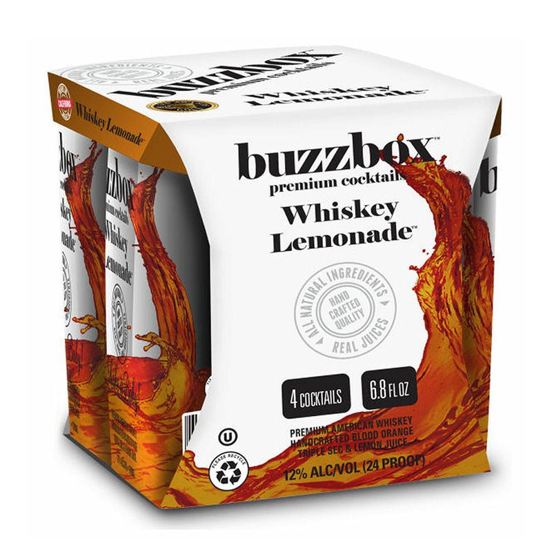 Buzzbox Whiskey Lemonade Cocktails 4/200ml - Uptown Spirits