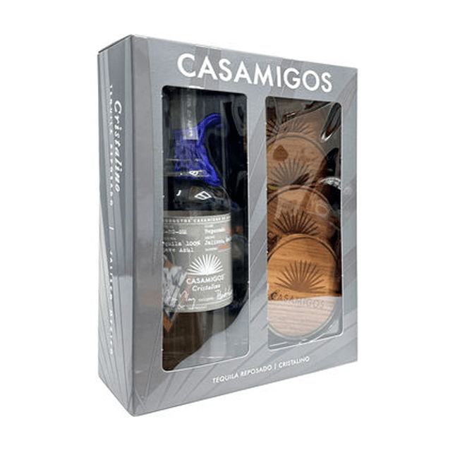 Casamigos Cristalino Reposado Gift Set with Coasters 750ml - Uptown Spirits