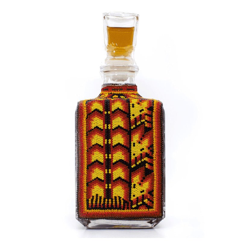 Cava De Oro Cactus De Peyotes Y Venados Arte Huichol Extra Anejo Tequila 750ml - Uptown Spirits