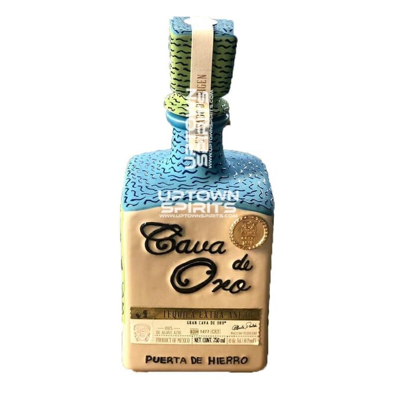 Cava De Oro Puerta De Hierro Ceramic Exra Anejo Tequila - Uptown Spirits