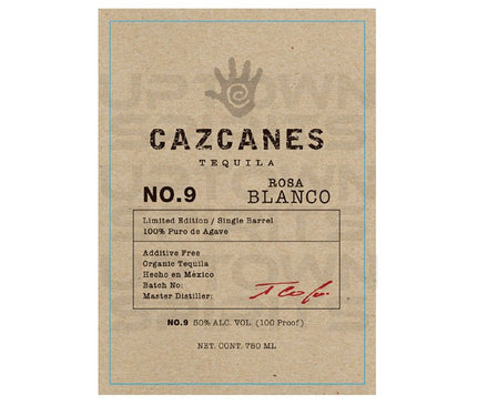 Cazcanes No. 9 Rosa Blanco Tequila 750ml - Uptown Spirits