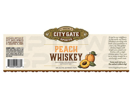 City Gate Peach Flavored Whiskey 750ml - Uptown Spirits