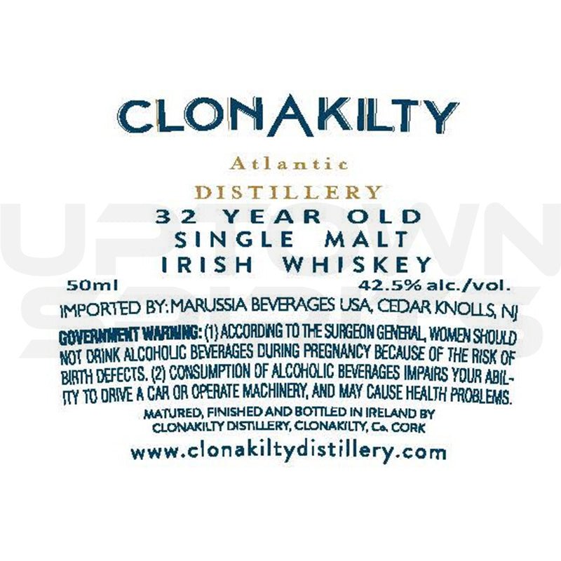 Clonakilty 32 Years Irish Whiskey 750ml - Uptown Spirits