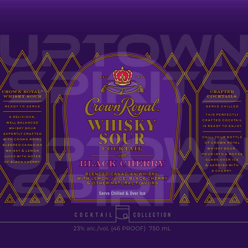 Crown Royal Black Cherry Whiskey Sour Cocktail 750ml - Uptown Spirits