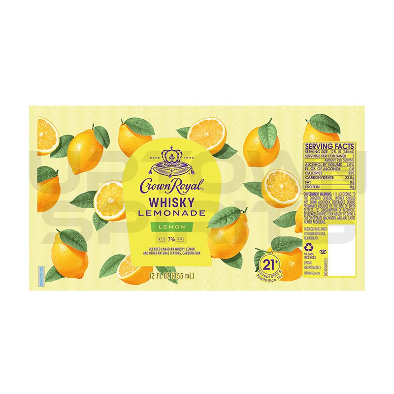 Crown Royal Lemon Lemonade Whiskey 4/355ml - Uptown Spirits
