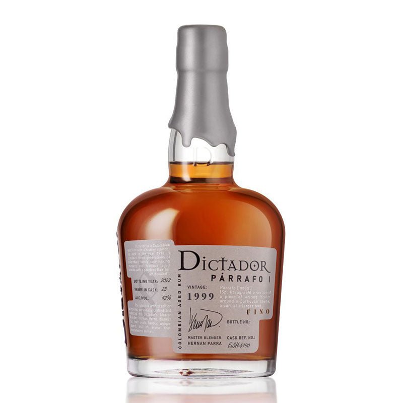Dictador Parrafo I Fino Vintage 1999 Colombian Aged Rum 750ml - Uptown Spirits